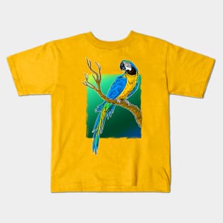 Ara Bird on square Kids T-Shirt